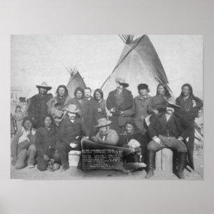 Vit man (inklusive buffelräkning) och Lakota 2 Poster
