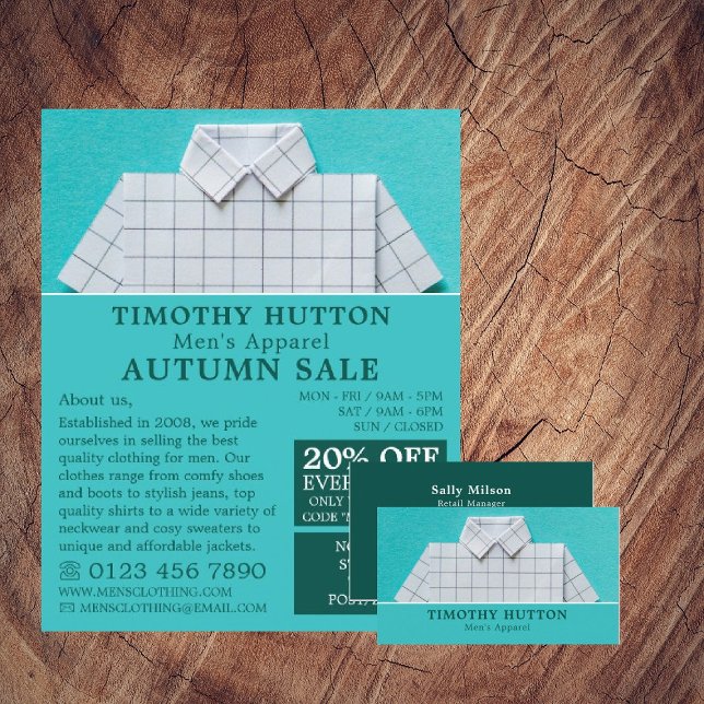 Vit, Manar, reklam för Clothing Store Reklamblad (Skapare uppladdad)