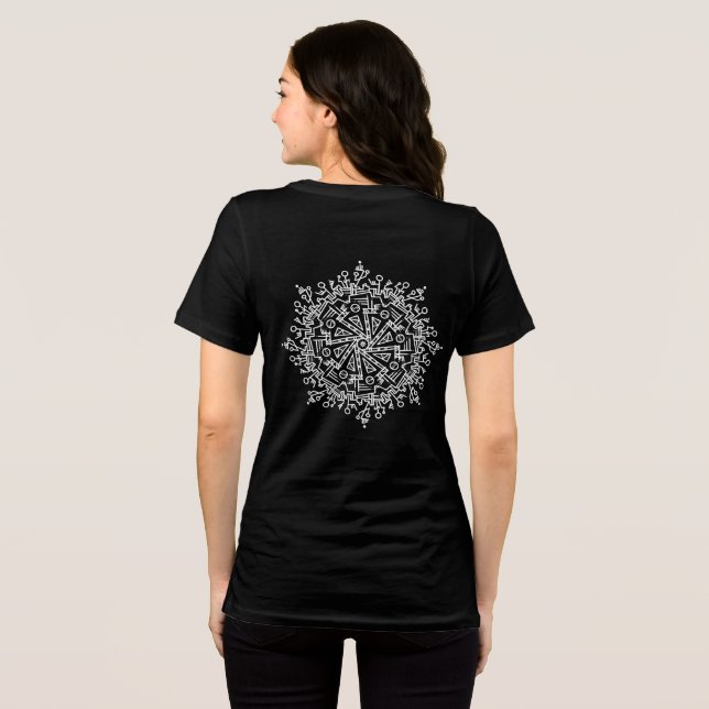 Vit Mandala T Shirt (Baksida Full)