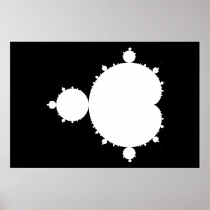 Vit Mandelbrot Poster