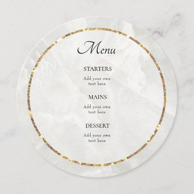 vit marble elegant Menu Meny (Framsida)