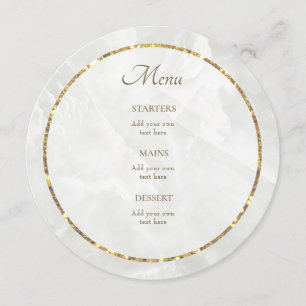 vit marble Menu Meny