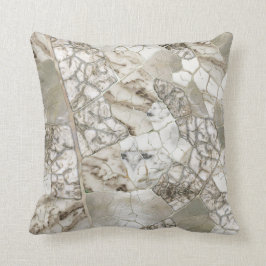 Vit marble och Pearl Löv struktur Kudde