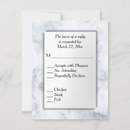 Vit marble OSA med Menu Choice Kort