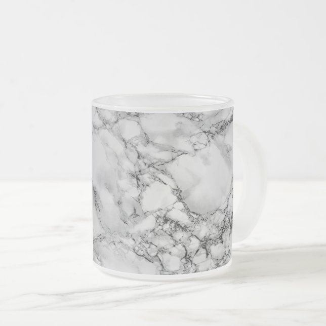 Vit marble Stone Mugg - Modern design (Framsida höger)