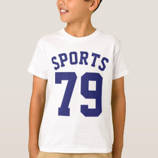 Vit & marinblå sportJersey för ungar | design T Shirt