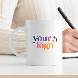  Vit Märkesmodern Anpassad Logotyp Kaffemugg
