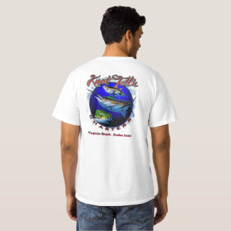 Vit Marlin Rip Art Logotyp T-Shirt