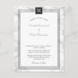 Vit marmor allt på en OSA för inbjudan l webbplats