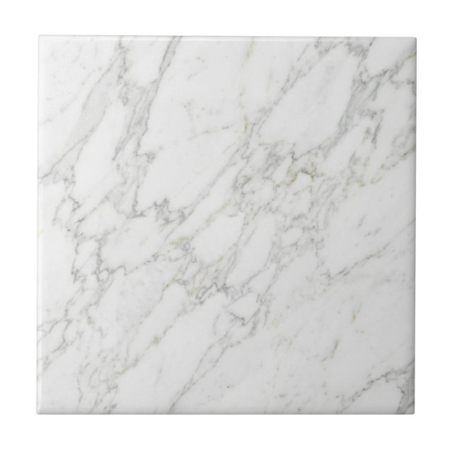 Vit Marmor Elegant Minimalistisk Lyxdesign Kakelplatta (Framsidan)