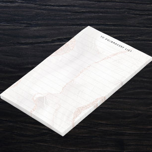 Vit marmor elegant, modern klädd post-it block
