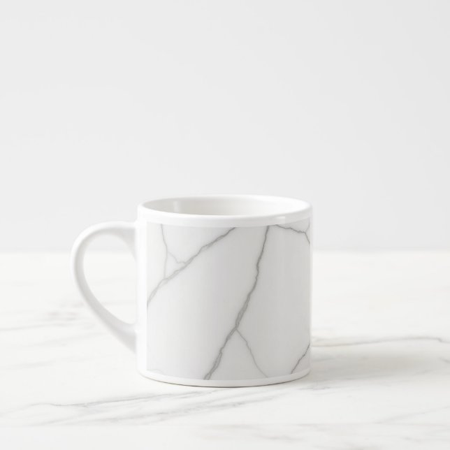Vit marmor espressomugg (Vänster)