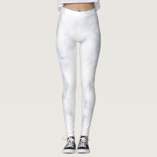 Vit marmor hipster leggings