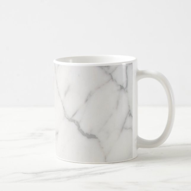 Vit marmor kaffemugg (Höger)