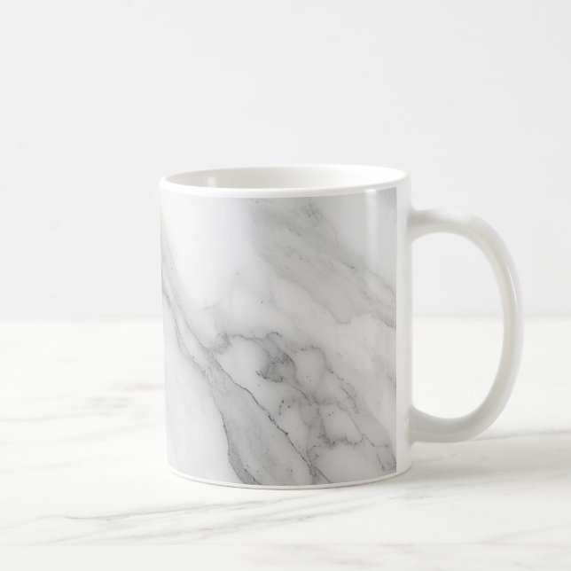 Vit Marmor Kaffemugg (Höger)