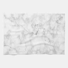 Vit marmor kökshandduk