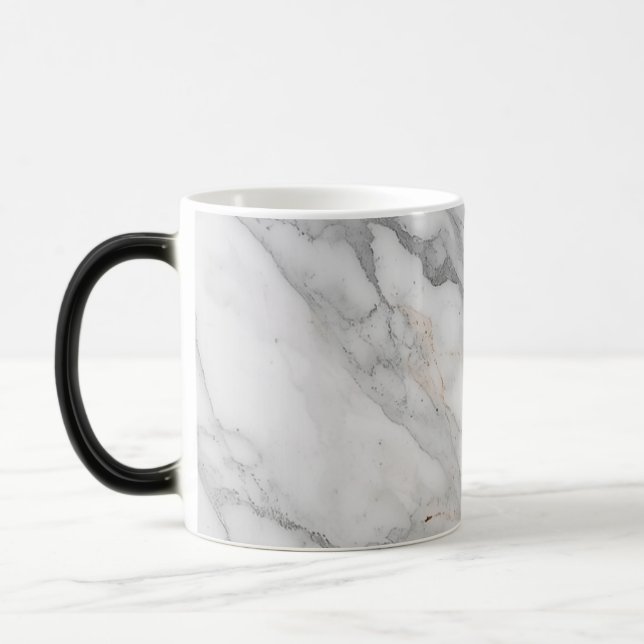 Vit marmor magisk mugg (Vänster)