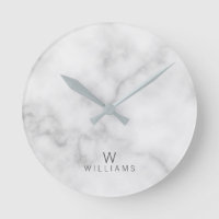 Vit marmor med Personlig Monogram och Namn