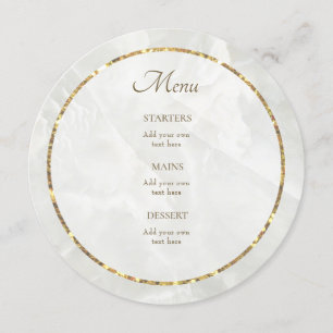 vit marmor Meny