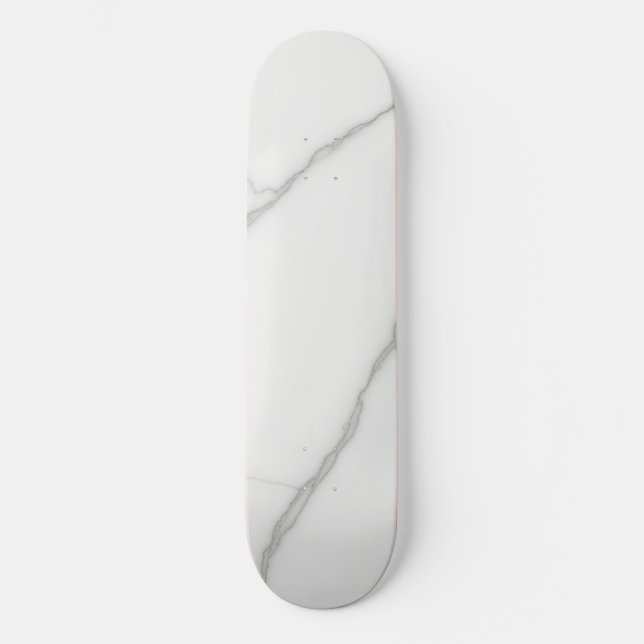 Vit Marmor Mini Skateboard Bräda 18,5 Cm (Framsida)