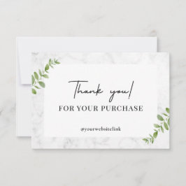 Vit Marmor Minimalistisk Feminint Tack Kort