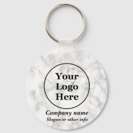 Vit marmor nyckelring