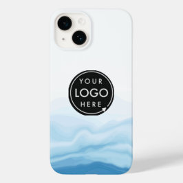 Vit marmor och din favoritbild iPhone14 fodral