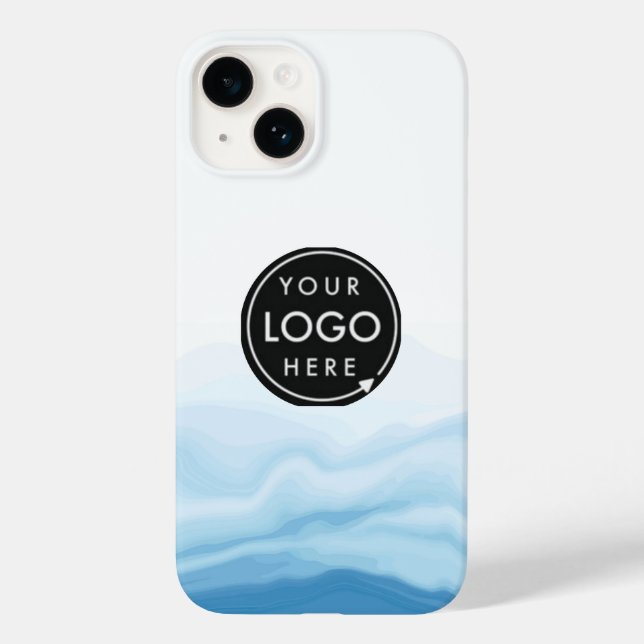 Vit marmor och din favoritbild iPhone14 fodral (Baksida)