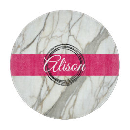 Vit marmor och rosa fuchsia, eget namn (giglila)