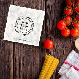 Vit marmor pappersservett