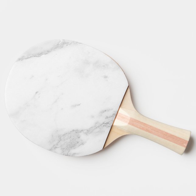 Vit marmor pingisracket (Sidan)