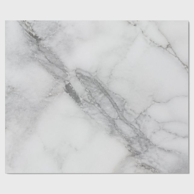Vit marmor presentpapper (Platt)