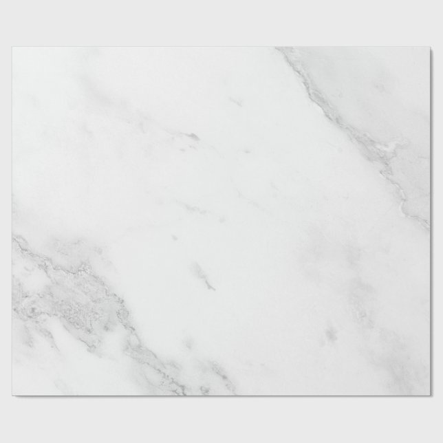 Vit Marmor Presentpapper (Platt)