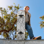 Vit marmor Skateboard<br><div class="desc">Vita stenstenSKÄRM Modern MIGNERAD design</div>