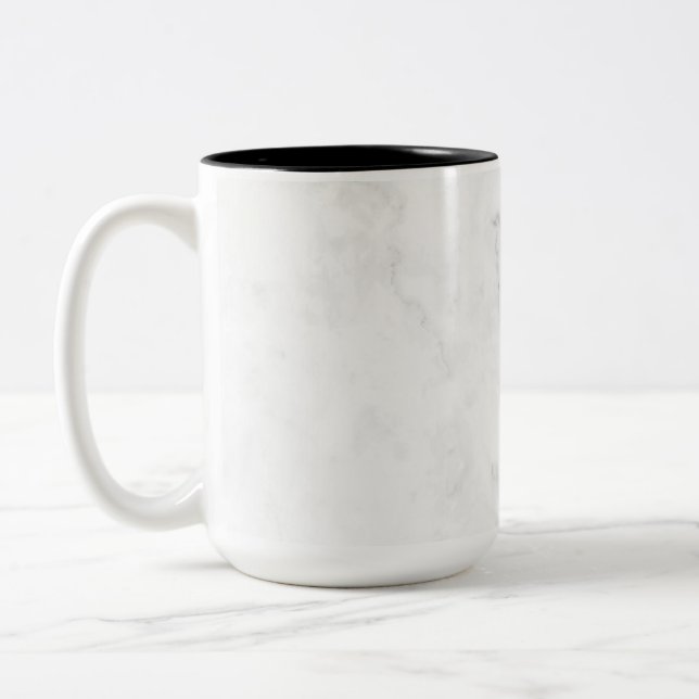  Vit marmor Två-Tonad Mugg (Vänster)