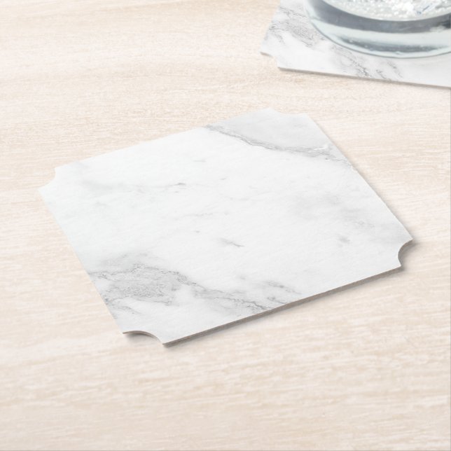 Vit marmor underlägg papper (Vinklad)