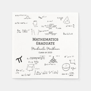 Vit Matematik Examen Klass Av Utexaminerade Pappersservett