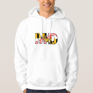 Vit MD-tröjor Hoodie