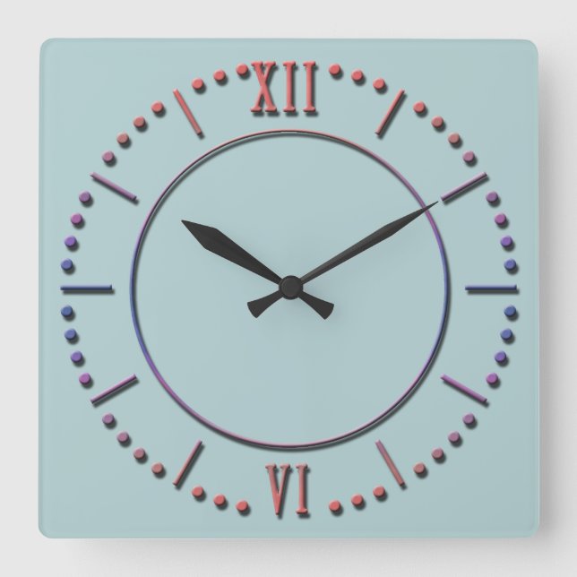 Vit med blå rhinestoner stor klocka (Framsida)