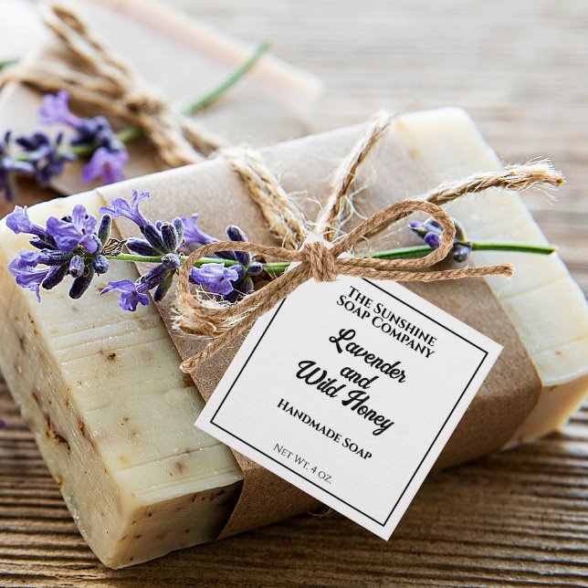 Vit med Märkrn Svart textsoap Cosmetics Packaging Gåvor Etiketter (Skapare uppladdad)