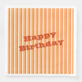 Vit med Orange Rand Pappersservett