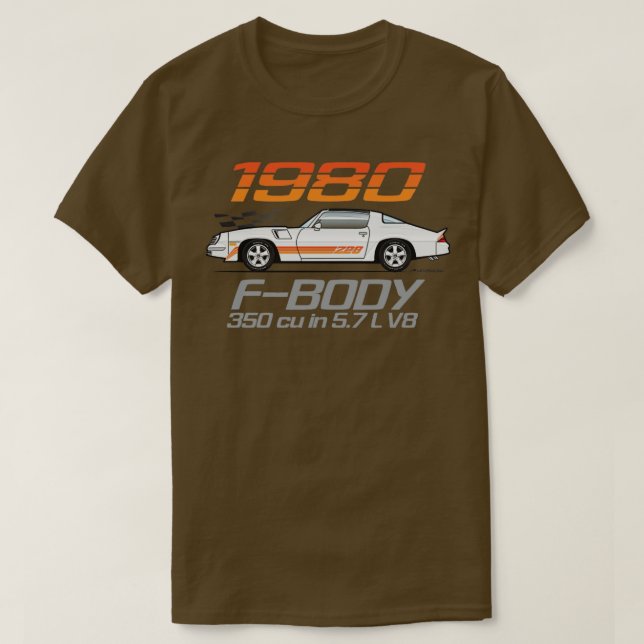 Vit med Orange Rand T Shirt (Design framsida)