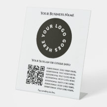 Vit med QR-kod lägg till egen text och logotyp