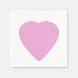 Vit med Rosa hjärthjärthjärtans dag Kärlek Pappersservett