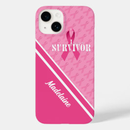 Vit med Rosa Ribbon Cancer Survivor