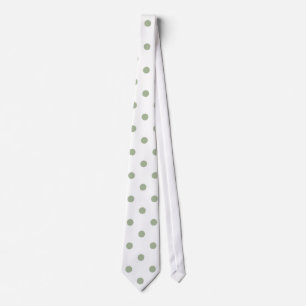Vit med Sage Grönt Dots (jul 1) Manar Tie Slips