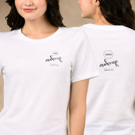 Vit Medarbetar Namn Din Logotyp Sminkartist T Shirt