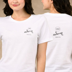 Vit Medarbetar Namn Din Logotyp Sminkartist T Shirt