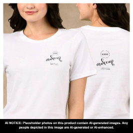 Vit Medarbetar Namn Din Logotyp Sminkartist  T Shirt