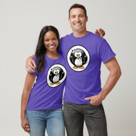 Vit medvetenhet Ribbon Penguin T-shirt